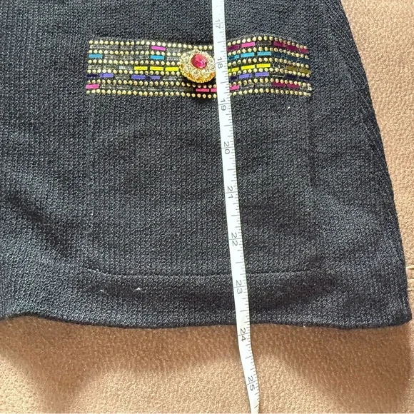 St John Evening Gorgeous Jacket black with multicolored paillettes pockets Sz 6 - Picture 7 of 12